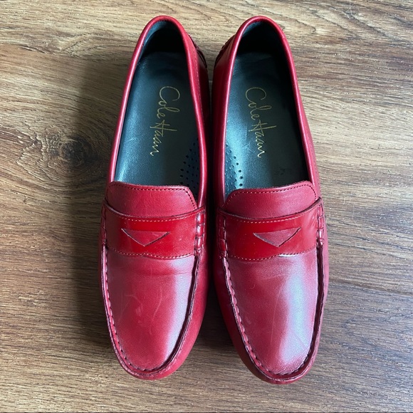 Cole Haan Nike Air Shoes | Euc Cole Haan Red Nike Air Loafers Size 6.5 | Color: Red | Size: 6.5 | Katebeanie's Closet